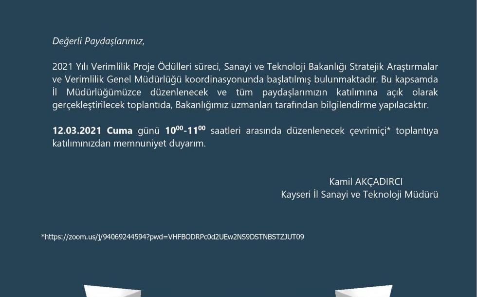 2021 Verimlilik Proje Ödülleri